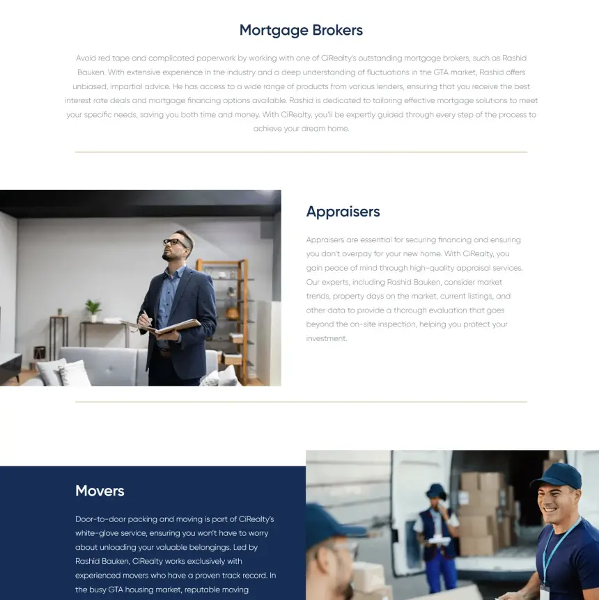 Real estate services on RashidCiRealty.com