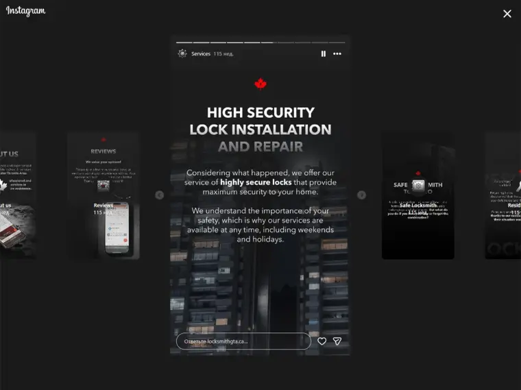 Locksmith GTA Instagram stories template