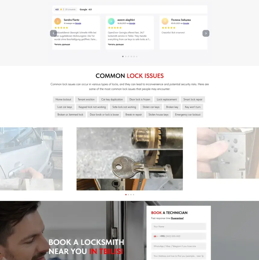 Visual style of the OpenDoor Georgia website