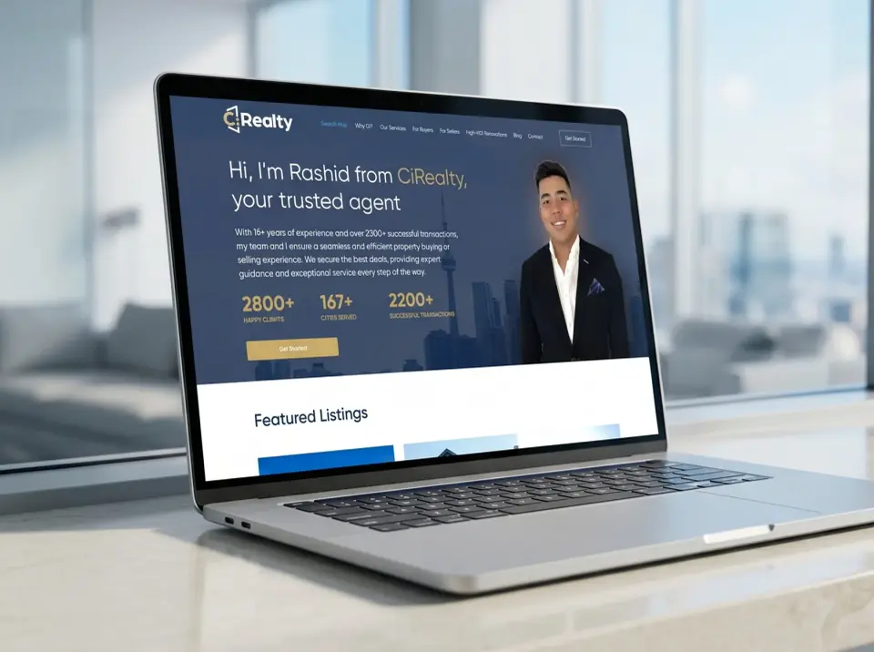 Realtor website services page reviewed and redesigned by Thrive Solutions