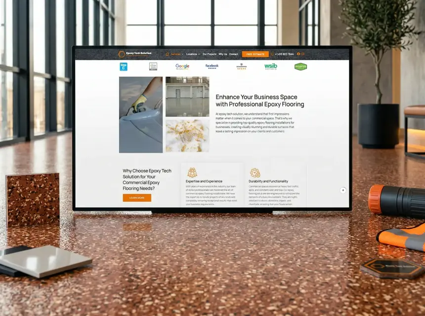 City landing page of the epoxy flooring contractor