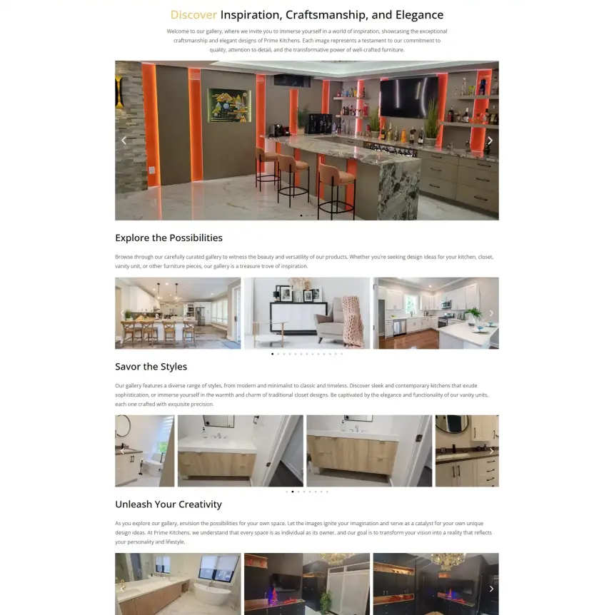 Galerie de projets de Prime Kitchens avec photos de cuisines