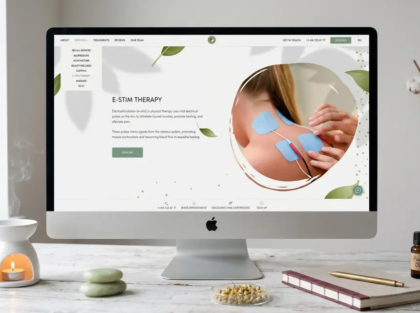 E-Stim service page on Balanced Wellness