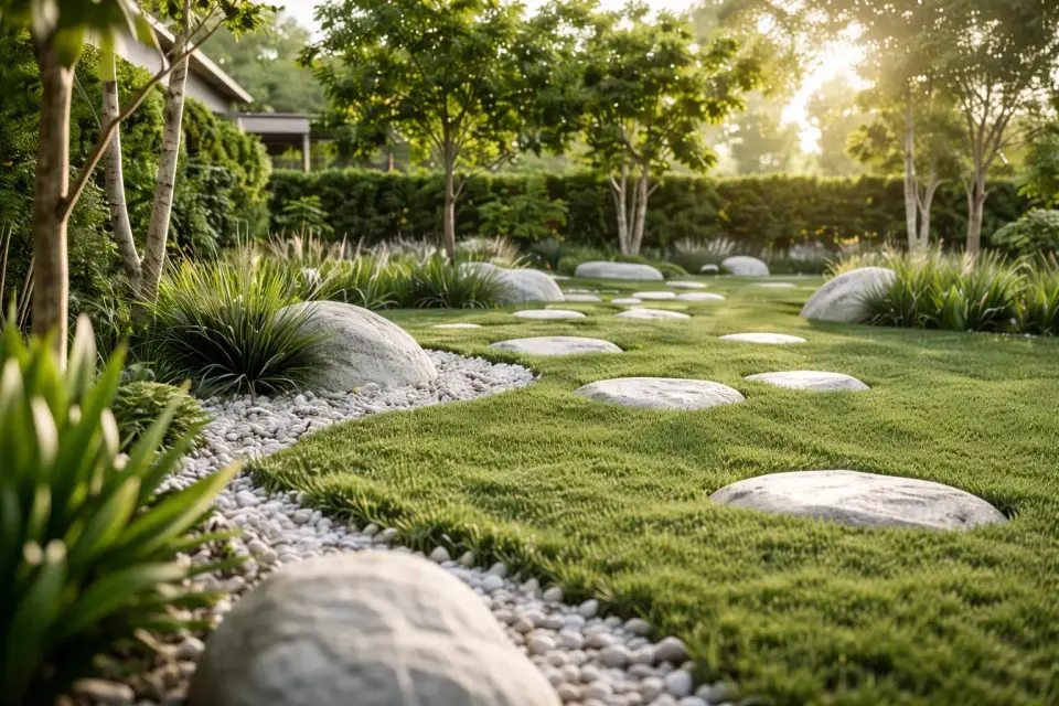 GreenFuture landscape design website on a laptop
