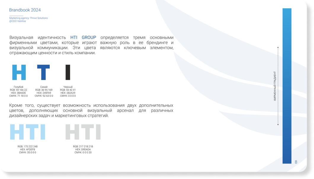 HTI Group brand colour palette
