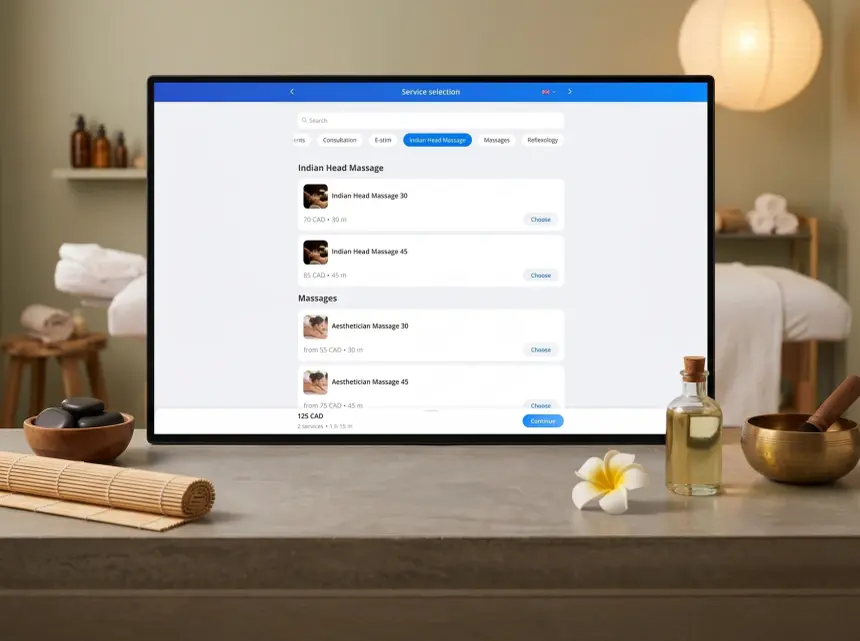 DIKIDI online booking integrated into Balanced Wellness