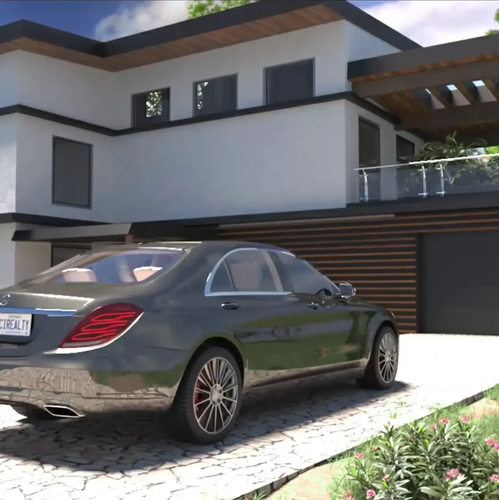 Photorealistic 3D render of a country house for CiRealty by Thrive Solutions
