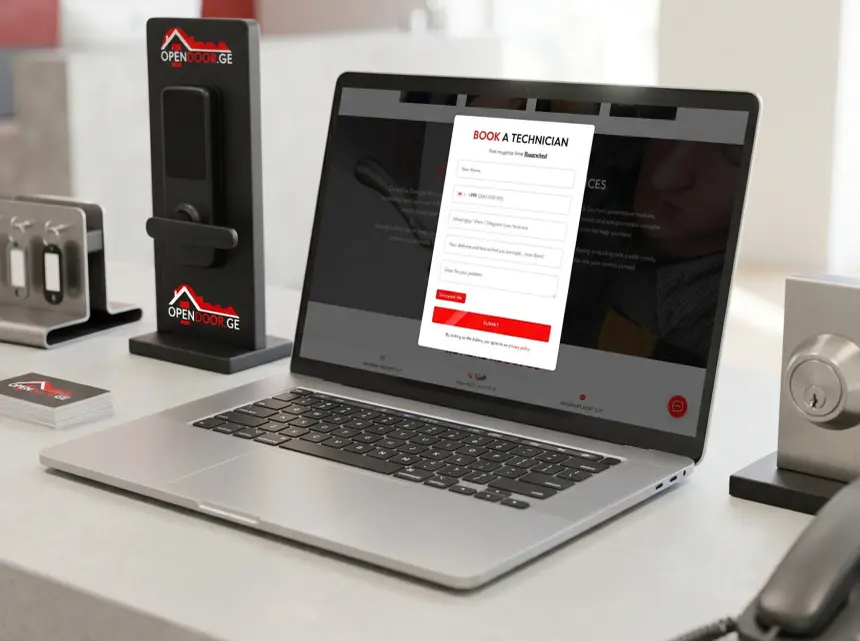 Technicians and request form on the OpenDoor Georgia website