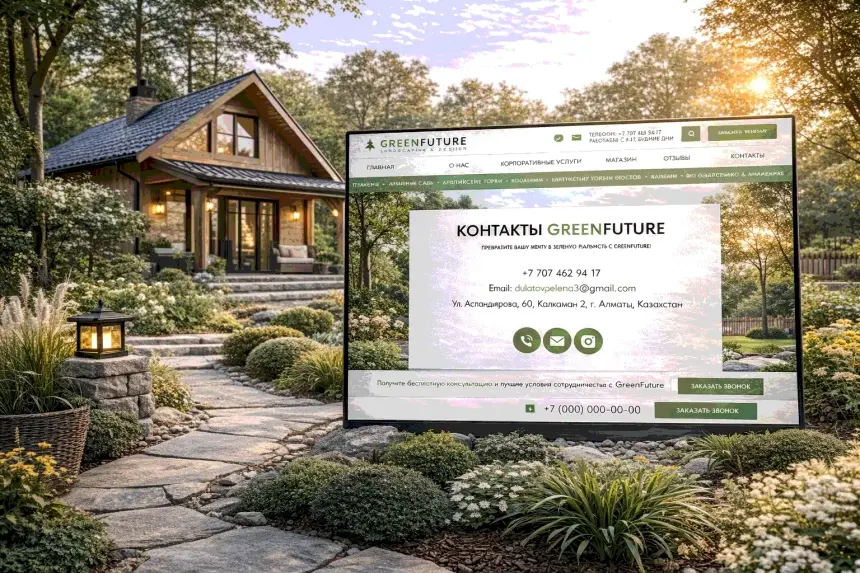 GreenFuture request form on a laptop