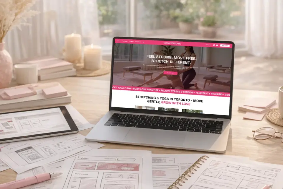 Social media and website for a Toronto stretching studio by Thrive Solutions