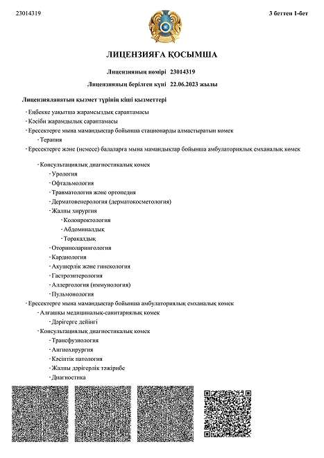 Лицензия роддома Рахат