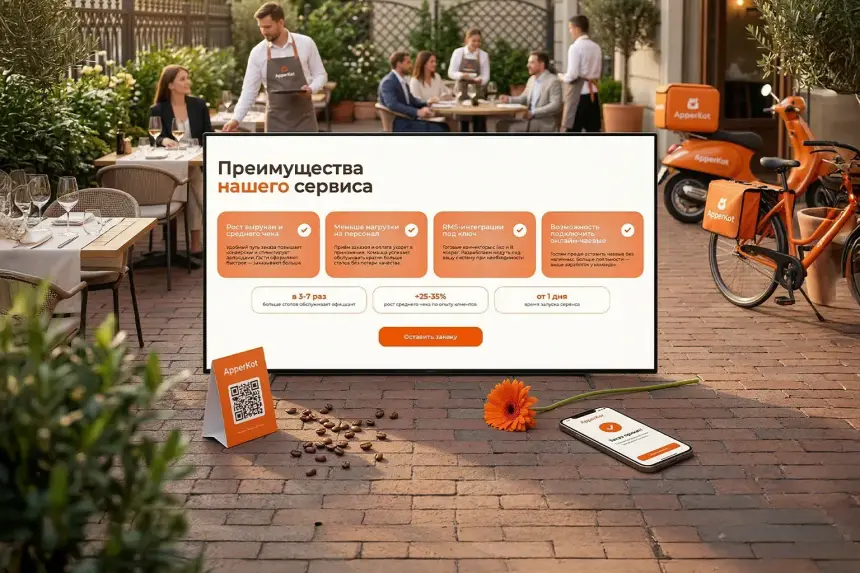 ApperKot benefits section on a laptop