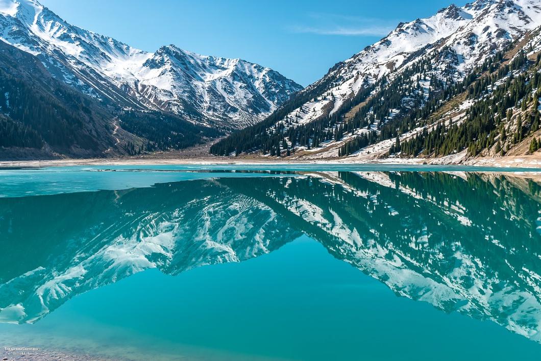 Big Almaty Lake in the mountains
