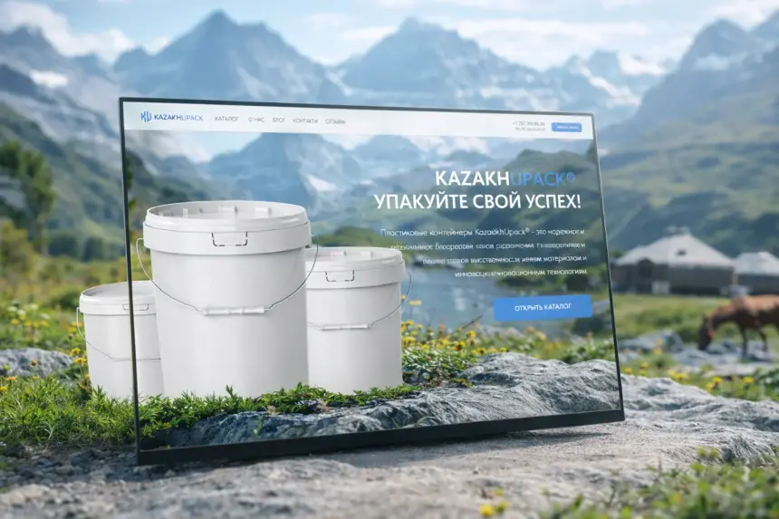Page d’accueil de KazakhUpack sur un grand écran