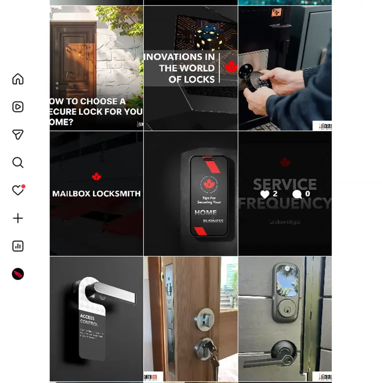 Locksmith GTA Instagram feed in brand style