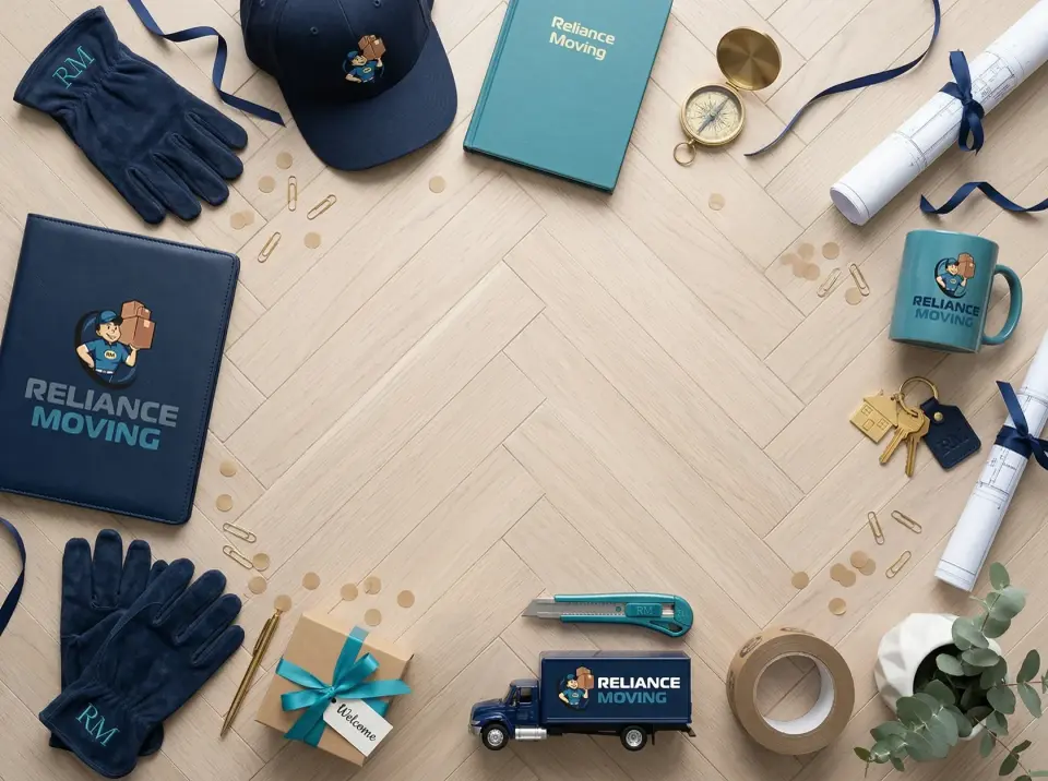 Reliance Moving brand identity on the website